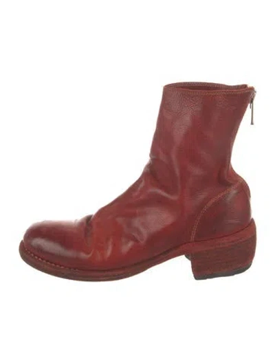 Pre-owned Guidi 796 Leather Boots In Red