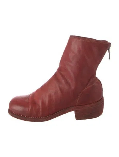 Pre-owned Guidi 796 Leather Boots In Red