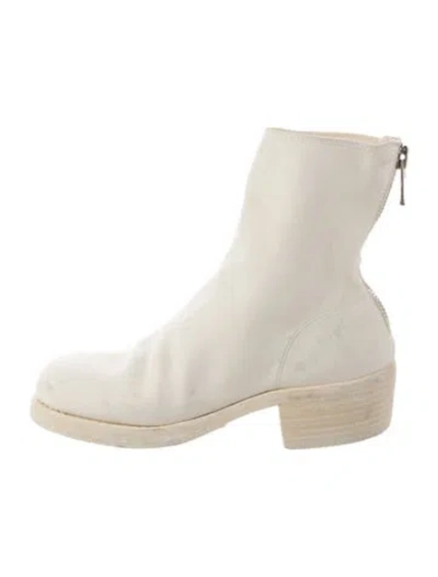Pre-owned Guidi 796z Leather Boots In White