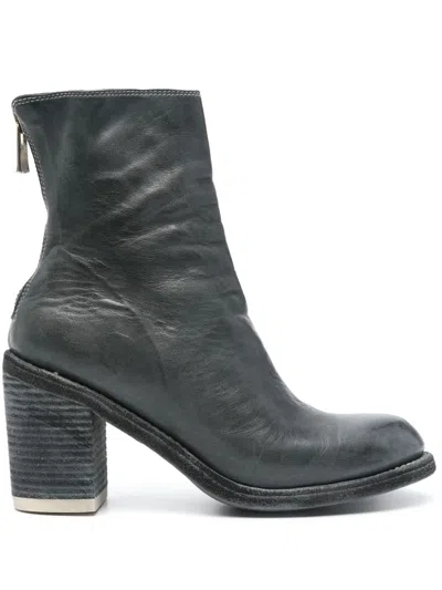 Guidi 85mm Leather Ankle Boots In Black
