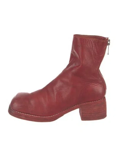 Pre-owned Guidi 9086 Leather Boots In Red