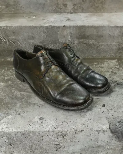 Pre-owned Guidi 992 Derby Shoes In Green