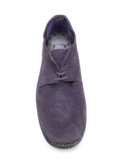 Pre-owned Guidi 992 Purple Reverse Calf Derby Size 46 (fits 44.5-45) Shoes