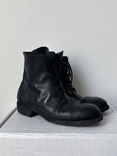 Pre-owned Guidi 995 Horse Leather Boots In Black