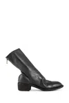 Guidi Cracked-effect Mid-calf Boots In Black