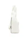 Guidi Asymmetric Leather Backpack In White