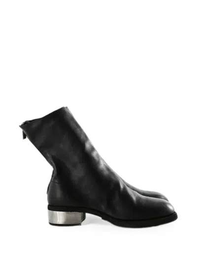 Guidi Back-zip Ankle Boots In Black