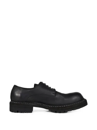 Guidi Big Daddy Norwegian-welted Leather Shoes In Black