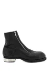 GUIDI GUIDI LEATHER DOUBLE ZIP ANKLE BOOTS
