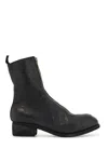 Guidi Black Horse And Calf Leather Boots With Side Zip In Black