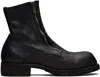 Guidi Black Horse Double Front Zip Boots In Black