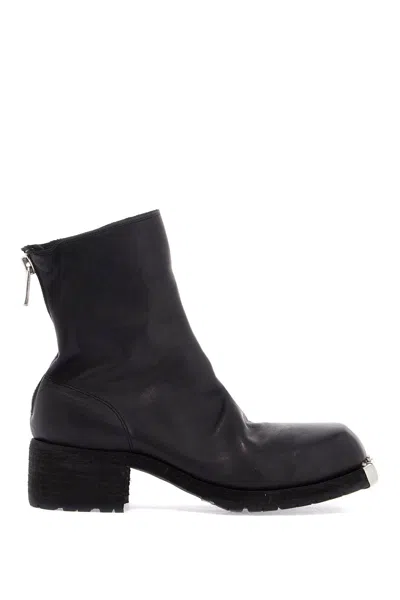 Guidi Back-zip Short Boots In Black