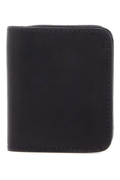 Guidi Black Kangaroo Leather Wallet For Men With Snap Closure And Compartments