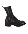 Guidi Black Medium Leather Boots In Black