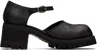 Guidi Soft Horse Mary Jane Loafers In Black