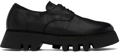 Guidi Black Zoomorphic Derbys In Blkt