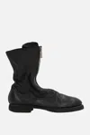 Guidi Zip-front Round-toe Boots In Black