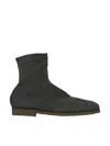 Guidi Men's Linen Boots With Front Zip In Gray