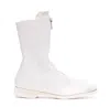 Guidi Front-zipped Fitted Boots In White