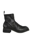 Guidi Front Zip Ankle Boots In Black