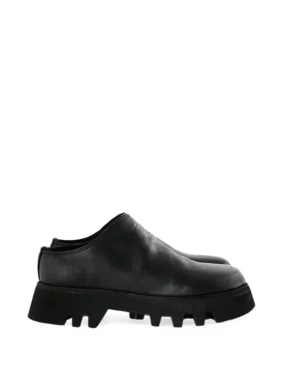 Guidi Chunky-sole Mules In Black