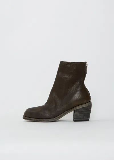 Guidi Cuban Heel Leather Boot In Brown
