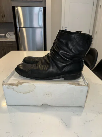 Pre-owned Guidi Final Price -  986 Size 47 Black Back Zip-up Boots