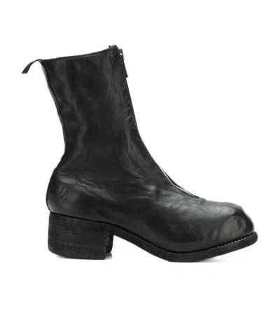 GUIDI FRONT ZIP ANKLE BOOTS