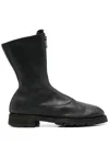 Guidi Front Zip Army Boots