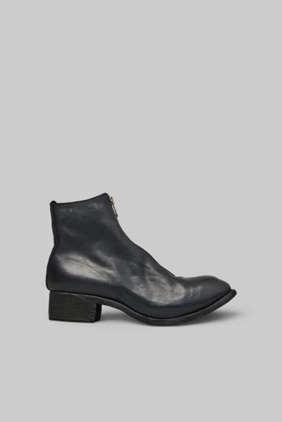 Guidi Front Zip Boots In Blue
