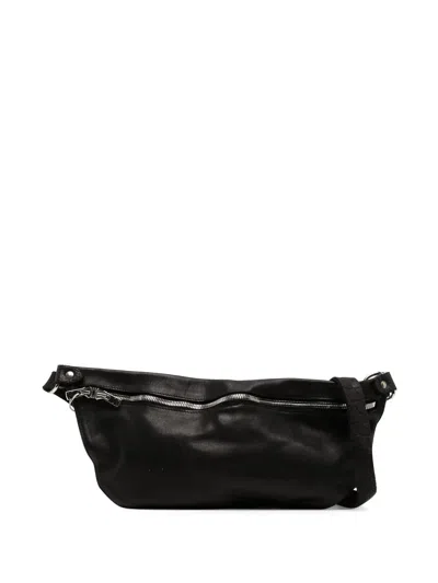 Guidi Front Zip-fastening Belt Bag In Black
