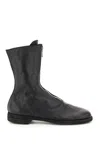 Guidi Women's Front Zip Leather Ankle Boots In Black