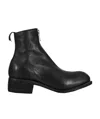 Guidi Unisex Leather Boots In Black Horse And Calfskin With Metal Zip In Black