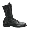 Guidi Front Zipper Boots In Black