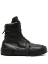 Guidi Gj06 Leather High-top Sneakers In Black
