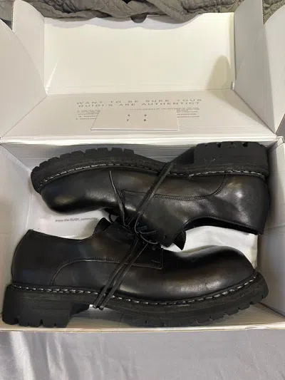 Pre-owned Guidi Gro2v Derby Shoes In Black