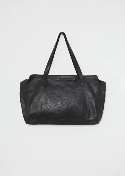 Guidi Handle Leather Bag In Black