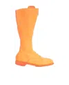 Guidi Front Zip Army Boots Sole Leather In Orange