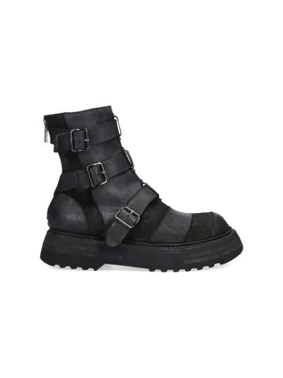 Guidi Horse Full-grain Leather Reverse Buckle Boots In Black