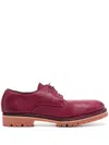 GUIDI HORSE-LEATHER DERBY SHOES