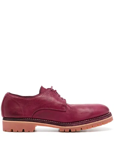 Guidi Horse-leather Derby Shoes In Pink
