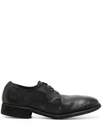 Guidi Horse-leather Derby Shoes In Black