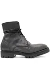 Guidi Horse Leather Lace-up Boots In Multi