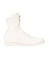 Guidi Front-zipped Fitted Boots In White