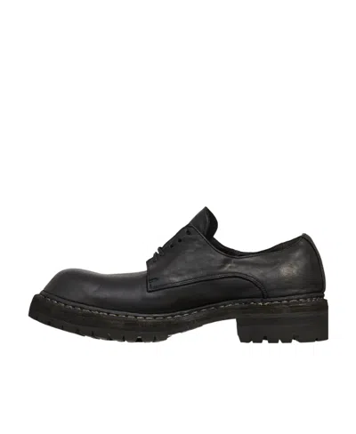 Guidi Lace Derby In Black