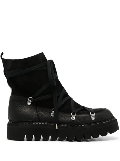 Guidi Lace-up Ankle Boots In Black
