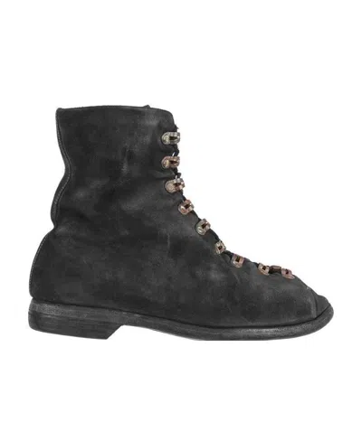 Guidi Lace-up Boots In Black