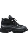 Guidi Lace-up Full-grain Leather Ankle Boots In Black