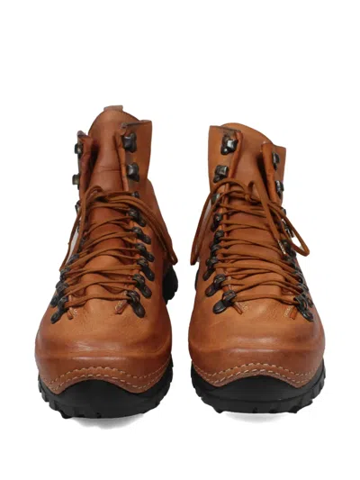 Guidi Lace-up Leather Hiking Boots In Brown
