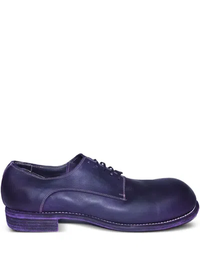 Guidi Lace-up Round-toe Boots In Purple